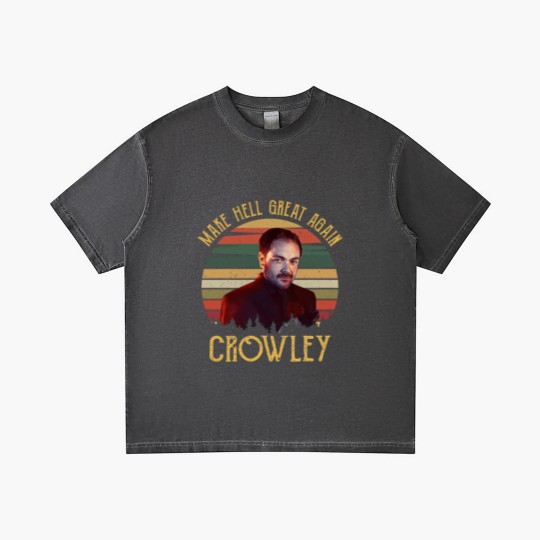 Discover Make Hell Great Again Crowley Vintage Gradient T Shirts, Supernatural Gradient T Shirts