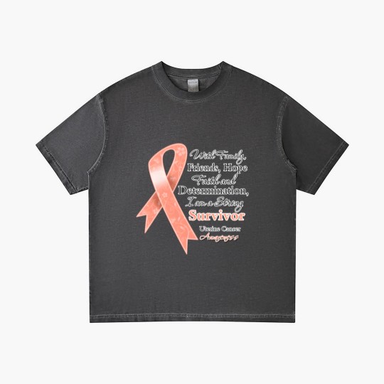 Discover Uterine Cancer Support Strong Survivor Gradient T Shirts