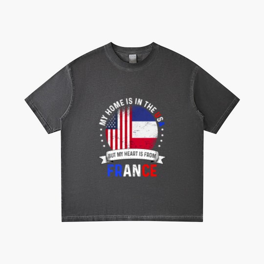Discover French American Flag French Roots USA Citizen Gradient T Shirts