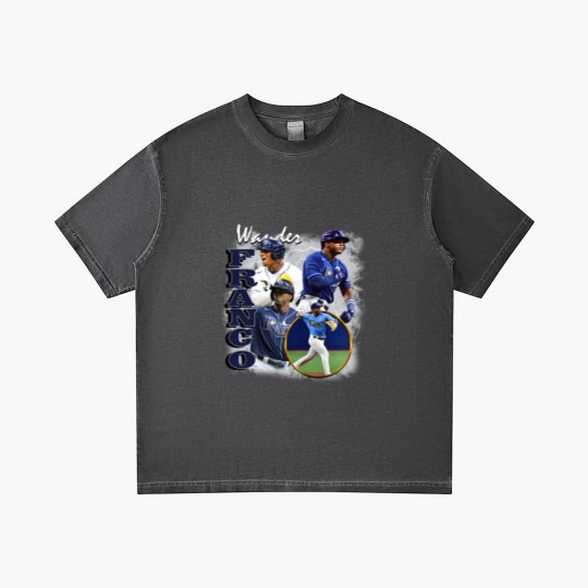 Discover Wander Franco Gradient T Shirts, Baseball Gradient T Shirts, Classic 90s Graphic Gradient T Shirts