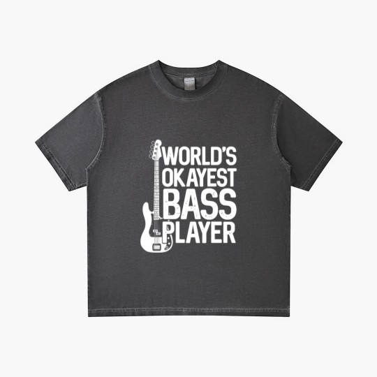Discover World'S Okayest Bass Player Bassists Musician Gradient T Shirts