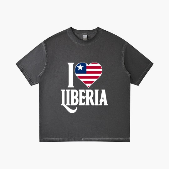 Discover I love Liberia flag Gradient T Shirts