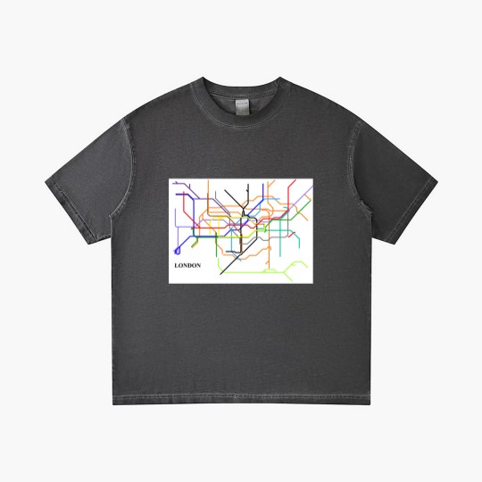 Discover London Metro Map Gradient T Shirts