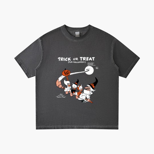 Discover Trick Or Treat Gradient T Shirts, Huey Dewey Louie Witch Halloween Gradient T Shirts