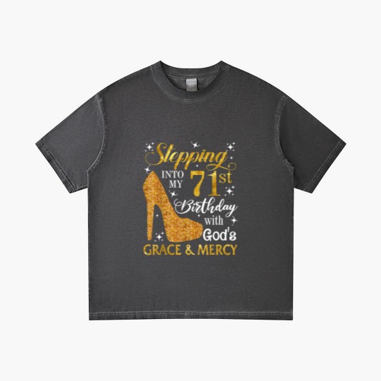 Discover Stepping Into My 71St Birthday With God's Grace Gradient T Shirts