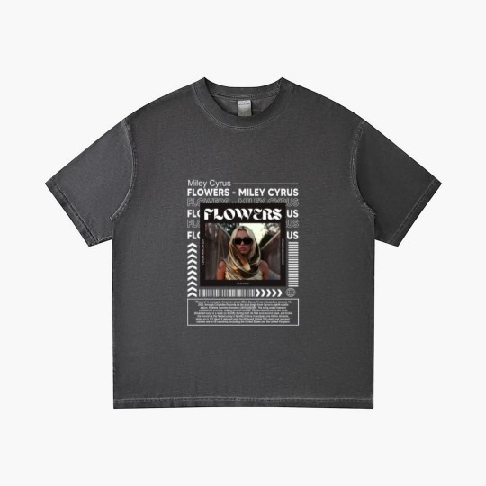 Discover Miley Cyrus Music Gradient T Shirts K1, Flowers Song