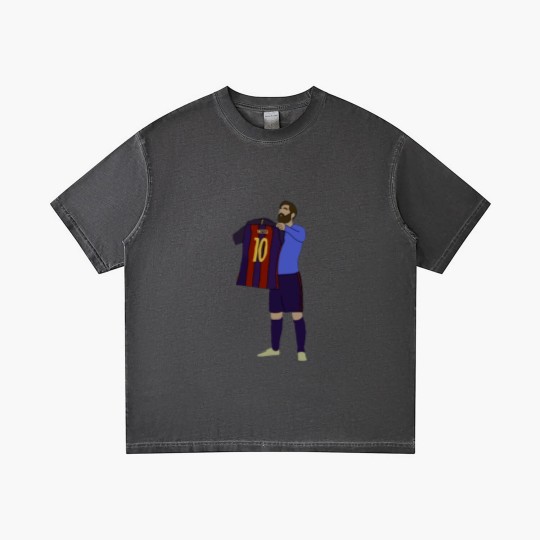 Discover Lionel Messi Barcelona FC Printed Gradient T Shirts