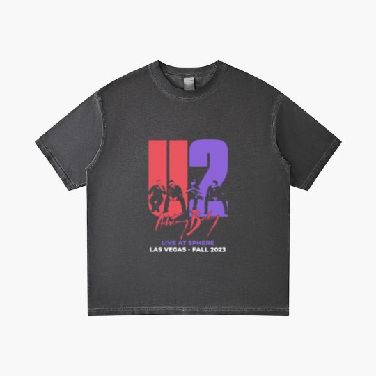 Discover Las Vegas U2 Ultraviolet Sphere 2023, U2 Graphic music Gradient T Shirts