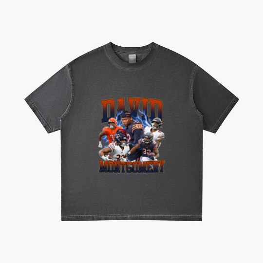 Discover David Montgomery 90s Vintage Bootleg Gradient T Shirts, Football Vintage 90s