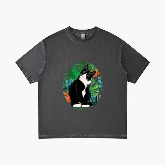 Discover Tuxedo Cat Tropical Gift Animal Lovers Gradient T Shirts