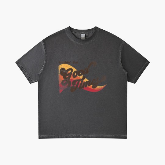 Discover Nuthin' But Good Times 70's Vintage Distressed Retro Gradient T Shirts