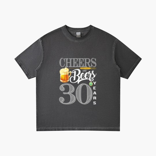 Discover 30th Birthday  Cheers And Beers To 30 Years Gradient T Shirts