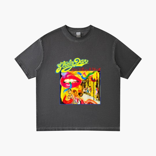 Discover Retro Steely Distressed Arts Dan Rock Music For Fan Gradient T Shirts