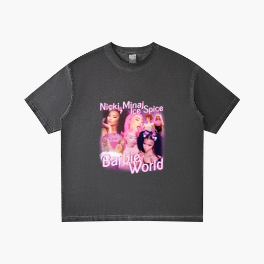 Discover Nicki Minaj x Ice Spice Vintage Rap Gradient T Shirts, Nicki Minaj x Ice Spice Barbie World Gradient T Shirts