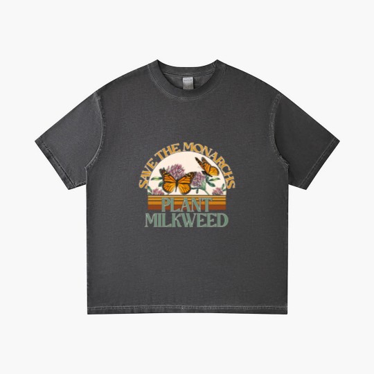 Discover Retro Save The Monarchs Plant Milkweed Butterfly Gradient T Shirts For Women With Flower,Butterfly Gradient T Shirts