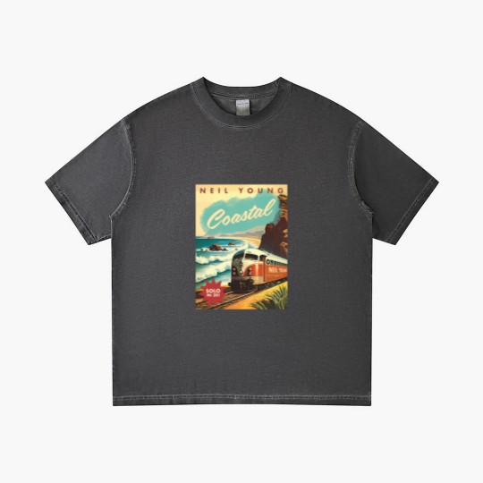 Discover Neil Young Coastal 2023 Tour Gradient T Shirts, Neil Young Gradient T Shirts, Neil Young Tour Poster Gradient T Shirts