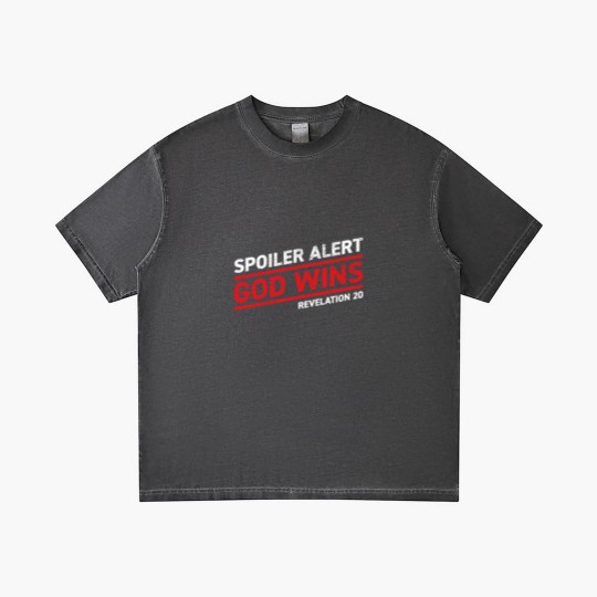 Discover Spoiler Alert - God Wins - Bible - Gradient T Shirts