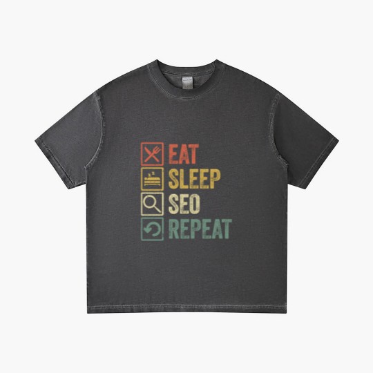 Discover Funny eat sleep seo repeat retro vintage gift11 Gradient T Shirts