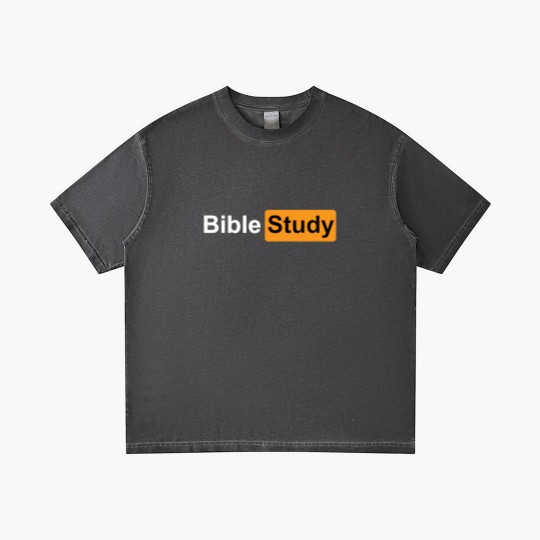 Discover Bible Study Hub Logo Funny Sarcastic Adult Humor Gradient T Shirts