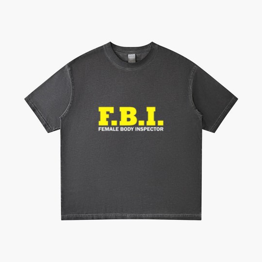 Discover Female Body Inspector Gradient T Shirts FBI boys costume carnival logo