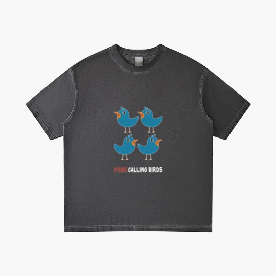 Discover Four Calling Birds Song 12 Days Christmas Gradient T Shirts