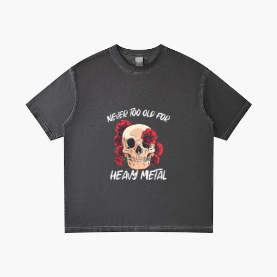 Discover Skull with Red Roses Heavy Metal Hard Rock - Vintage Heavy Metal - Gradient T Shirts