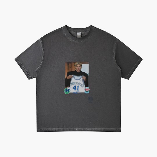 Discover Luka Doncic Mitchell & Ness Dirk Nowitzki Draft Jersey Gradient T Shirts