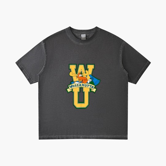Discover Rocky and Bullwinkle Wossamotta U Logo Gradient T Shirts