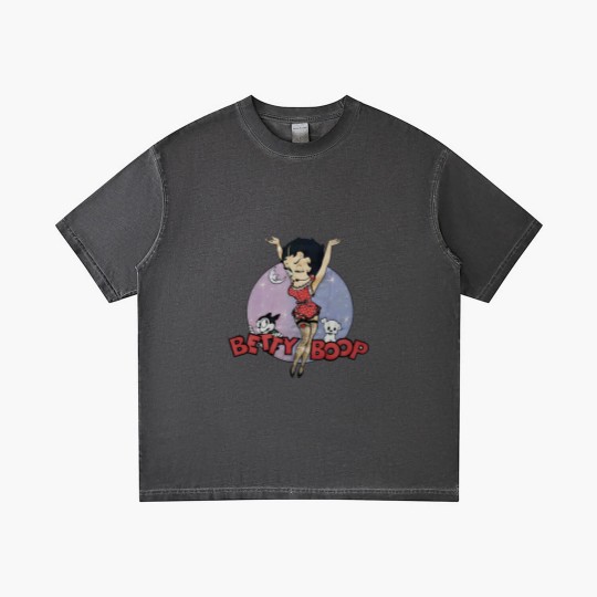 Discover Vintage 1988 Betty Boop in Fishnet Stockings Gradient T Shirts