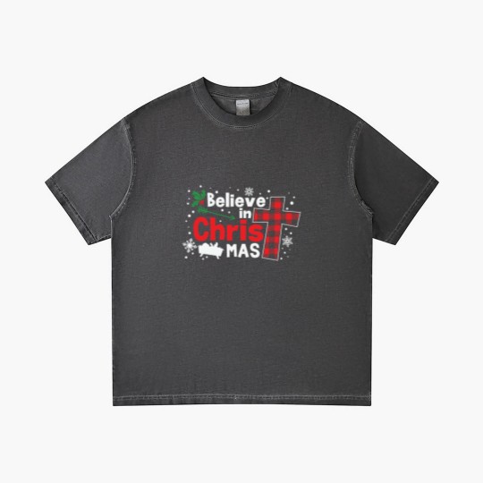 Discover Believe In Christmas Jesus Christ - Believe In Christmas - Gradient T Shirts