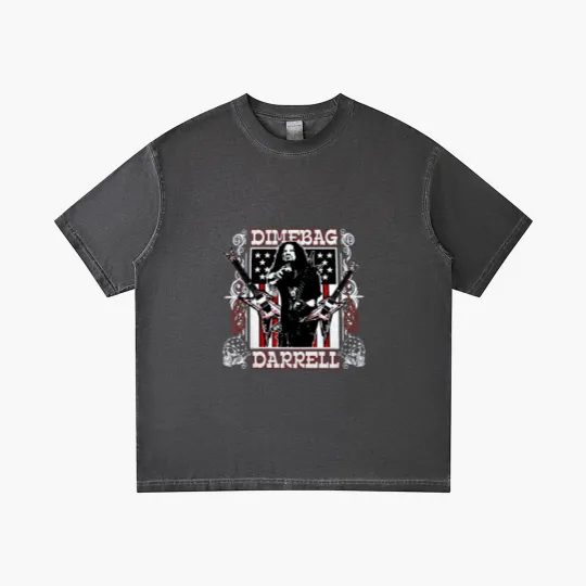 Discover Dimebag Darrell Mayhem Skull Band Gradient T Shirts