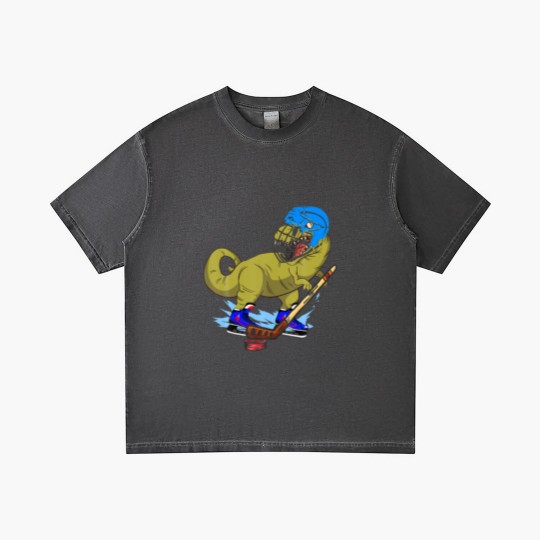 Discover Ice Hockey Dino Hockey Dinosaur Play Ice Hockey Re Gradient T Shirts