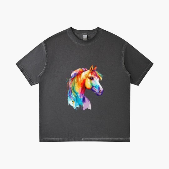 Discover Watercolor Horse Pony Colorful Pet Ponys Lover Gradient T Shirts
