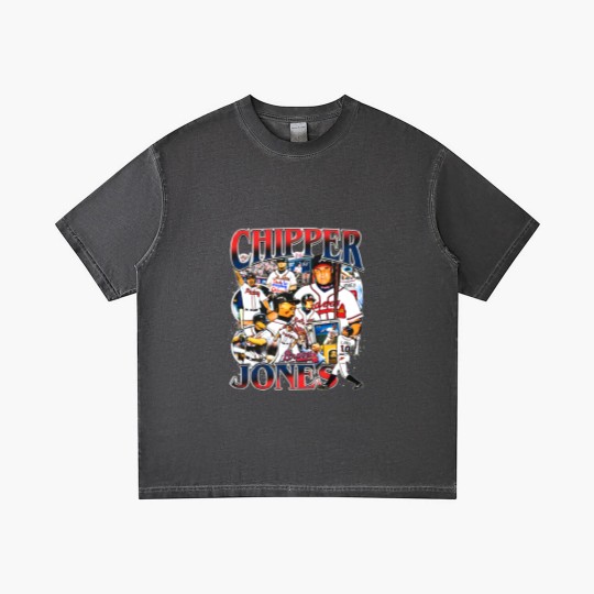 Discover Vintage 90s Graphic Style Chipper Jones Gradient T Shirts Vintage Sport Gradient T Shirts