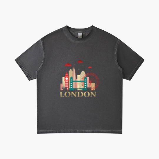 Discover London Souvenir London Souvenir City Vintage British U K Gradient T Shirts