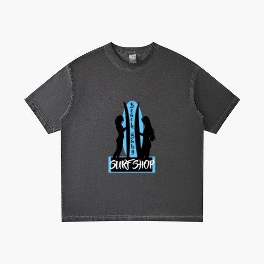 Discover Surfing Beach Baby Surf Shop Surf Board Classic Gradient T Shirts
