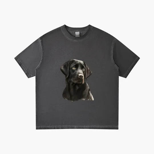 Discover Black Labrador Black Labrador- Black Labrador Head And Shoulders Gradient T Shirts