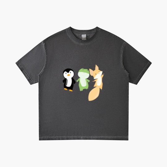 Discover Penguin frog fox cute animals for kids animal fun Gradient T Shirts