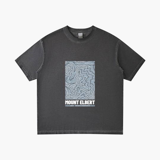 Discover Mount Elbert | Topographic Map (Grunge) Gradient T Shirts