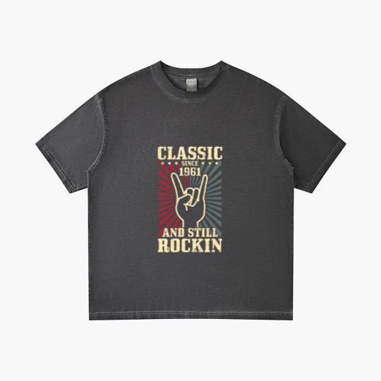 Discover Vintage 1961 Classic Rock 60th Birthday Gift Gradient T Shirts