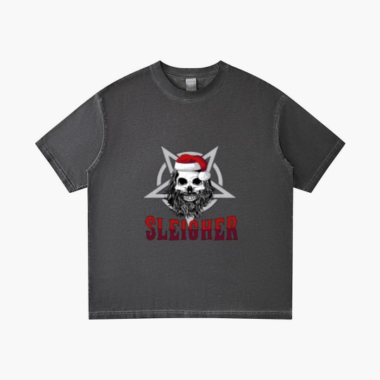 Discover Sleigher Heavy Metal Slayer Christmas Gradient T Shirts