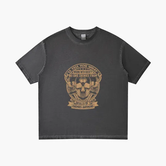 Discover Drink From the Skull of Your Enemies Design Gradient T Shirts