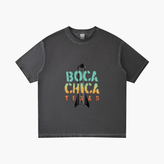 Discover Boca Chica Texas Starship Cool Retro Gradient T Shirts