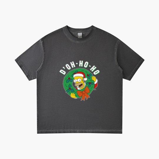 Discover The Simpsons Christmas Santa Homer D'Oh-Ho-Ho Alt Gradient T Shirts