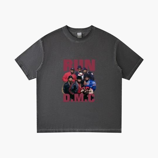Discover Run D.M.C Streetwear Gifts Gradient T Shirts Hip Hop 90s Vintage Retro Graphic Gradient T Shirts Rap Gradient T Shirts