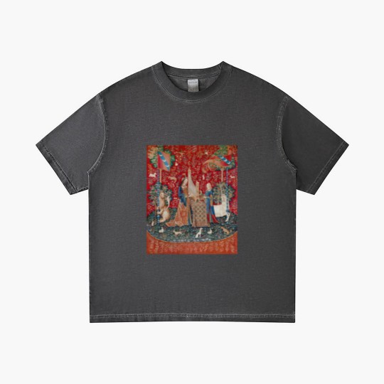 Discover Lady and Unicorn Medieval Tapestry Gradient T Shirts