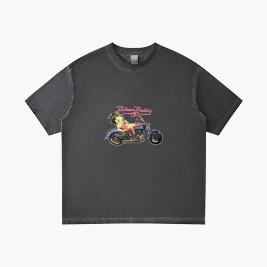 Discover 1993 Biker Betty Boop vintage motorcycle Gradient T Shirts Gradient T Shirts