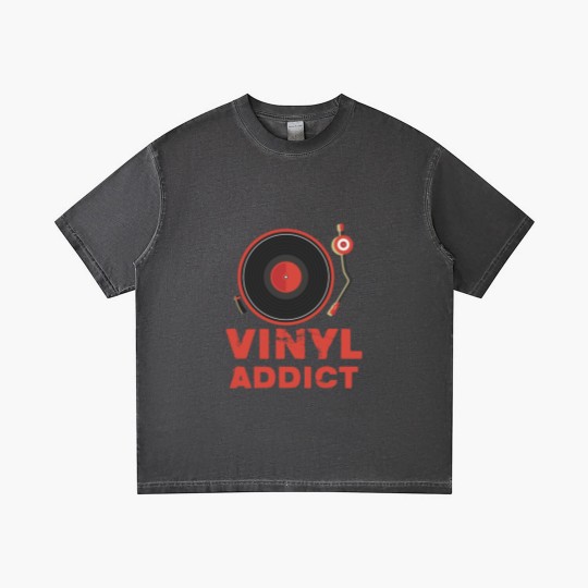 Discover Vinyl Addict Gradient T Shirts for Vinyl Turntable DJs Gradient T Shirts