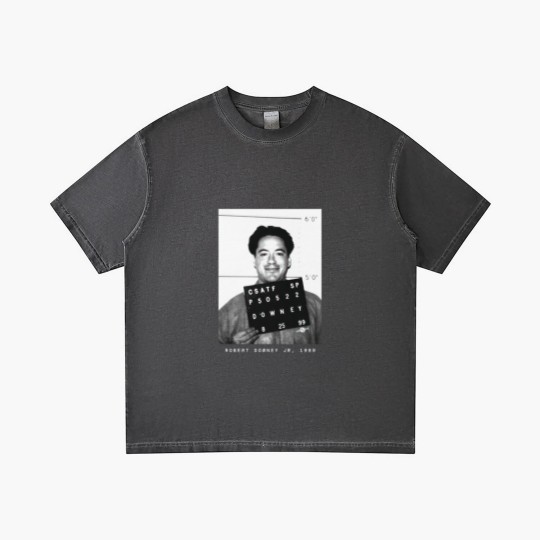 Discover Robert Downey Jr. 1999 Actor Mugshot Gradient T Shirts
