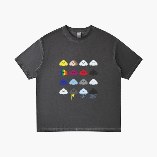 Discover Rain Drops Cloud Rainy Wet Clouds Cloudy Day Mood Gradient T Shirts